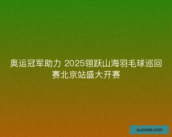 奥运冠军助力 2025翎跃山海羽毛球巡回赛北京站盛大开赛